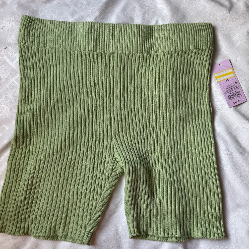 wild fable Sage Green Ribbed Bike Shorts